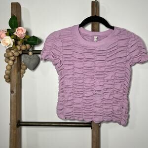 Anthropologie Lilac Textured Blouse